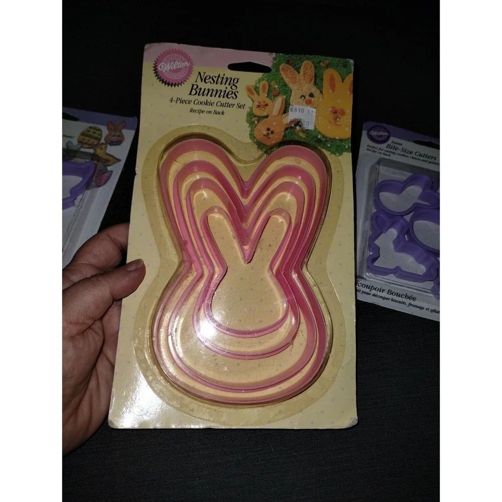 Vintage Wilton Cookie Cutters Easter Nesting Bunnies And Easter Bites 3 Packages